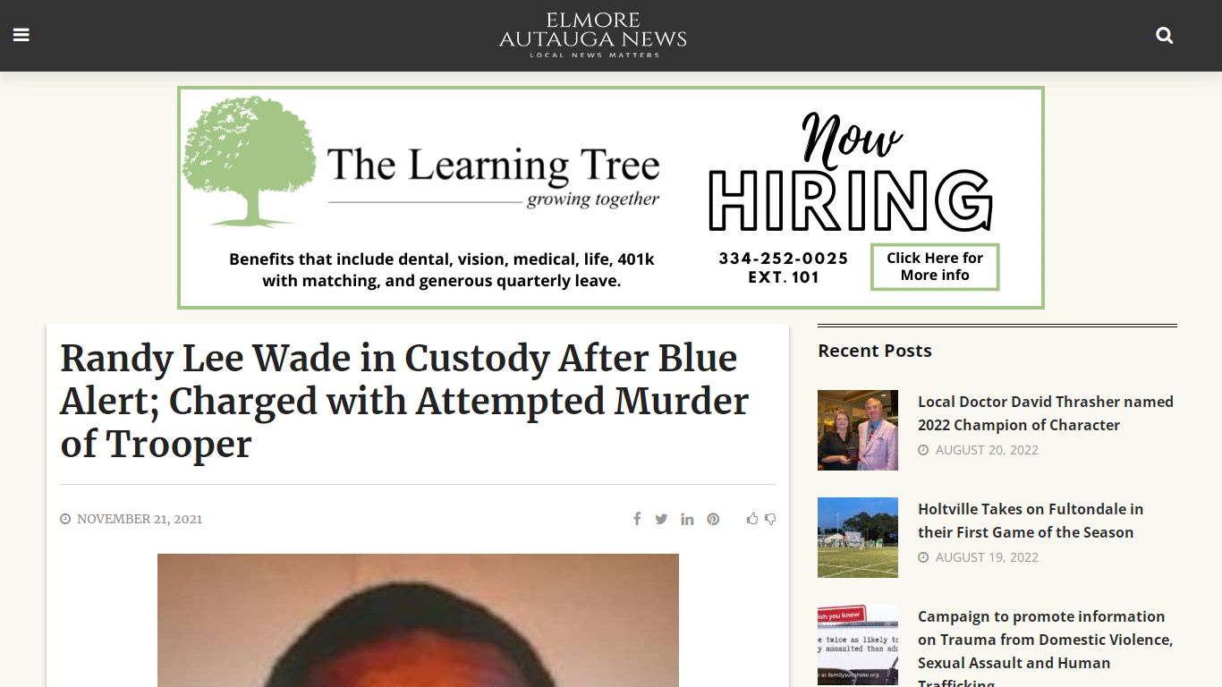 Randy Lee Wade in Custody After Blue Alert; Charged with Attempted ...