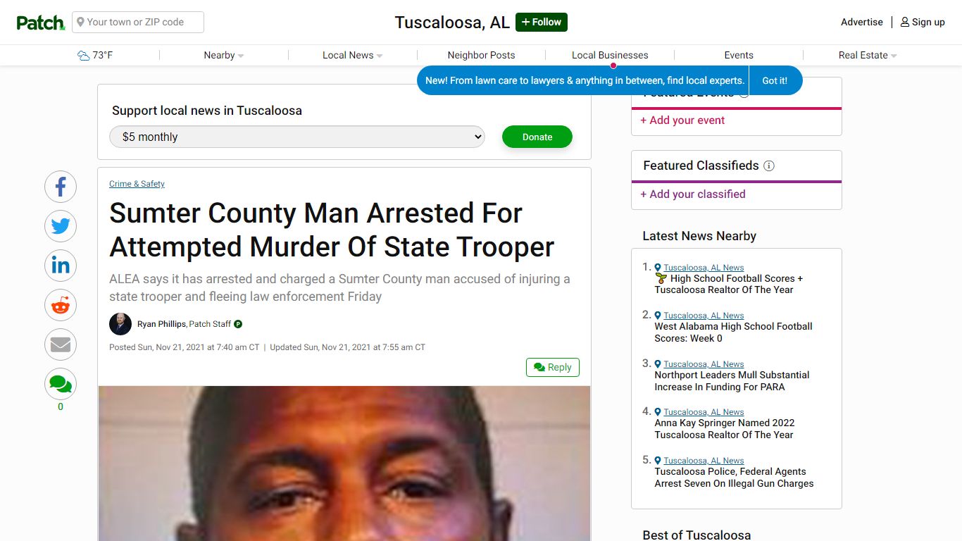 Sumter County Man Arrested For Attempted Murder Of State Trooper